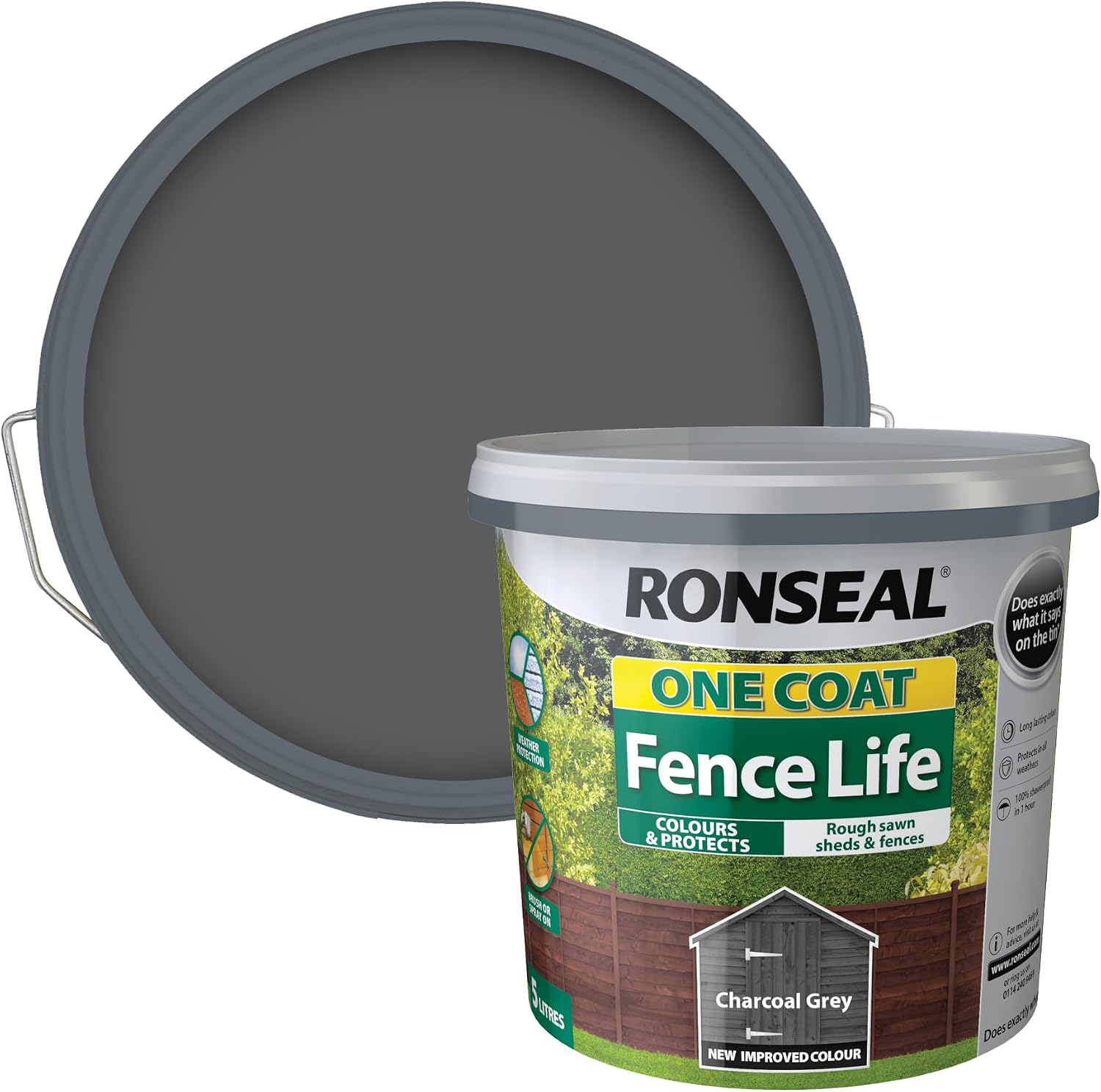 Ronseal One Coat Fence Life 5 litre timber fence paint