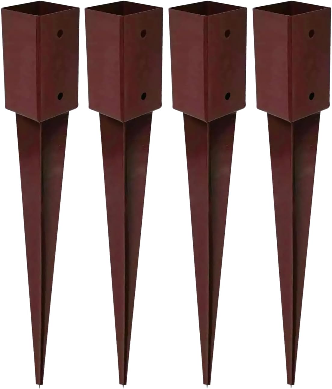 Garden Mile 75 mm steel fence post spikes, pack of 4