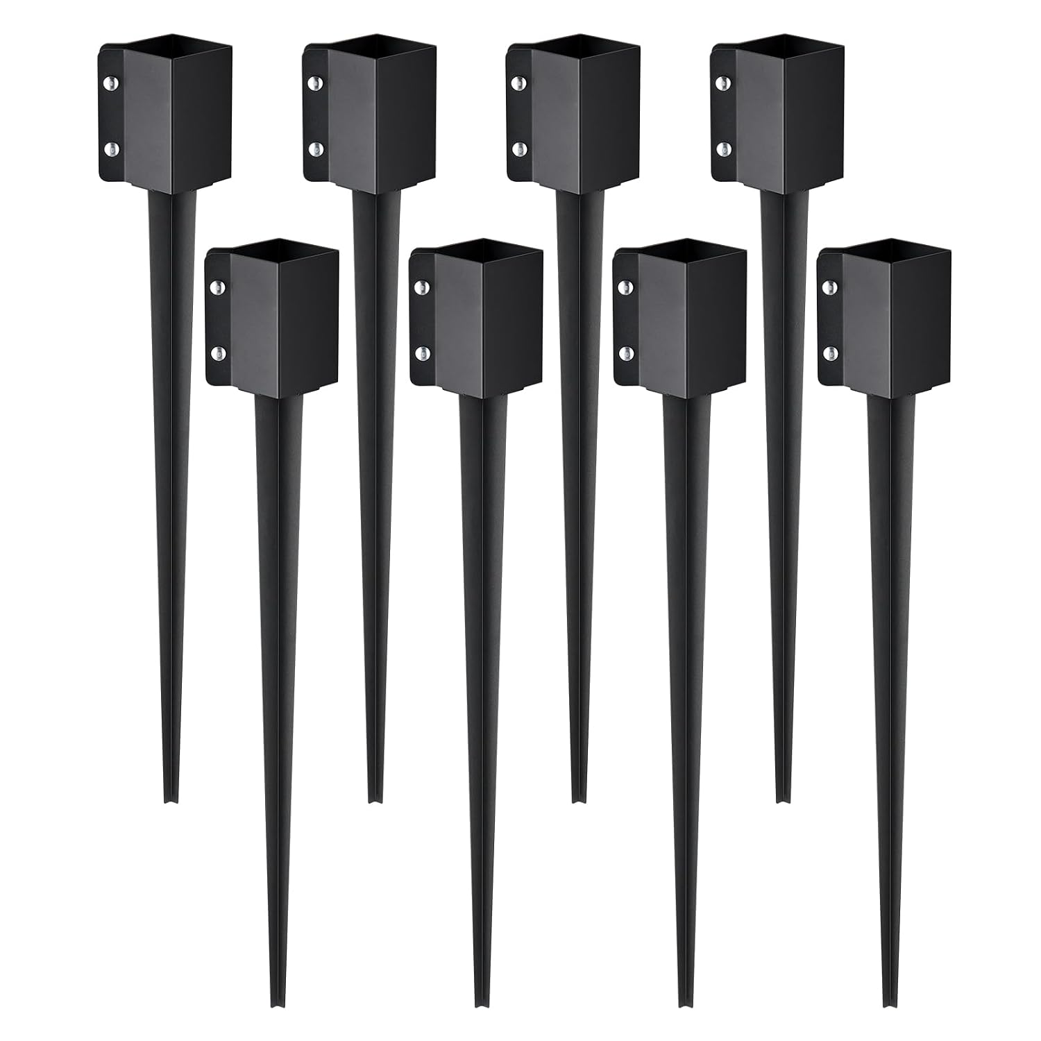 VEVOR 8-pack steel ground spikes for fence posts